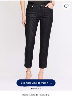 41 Hawthorn Black Pinstripe Ankle Jeans